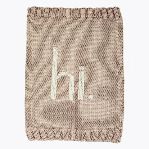 hi. Hand Knit Blanket Pebble: Pebble