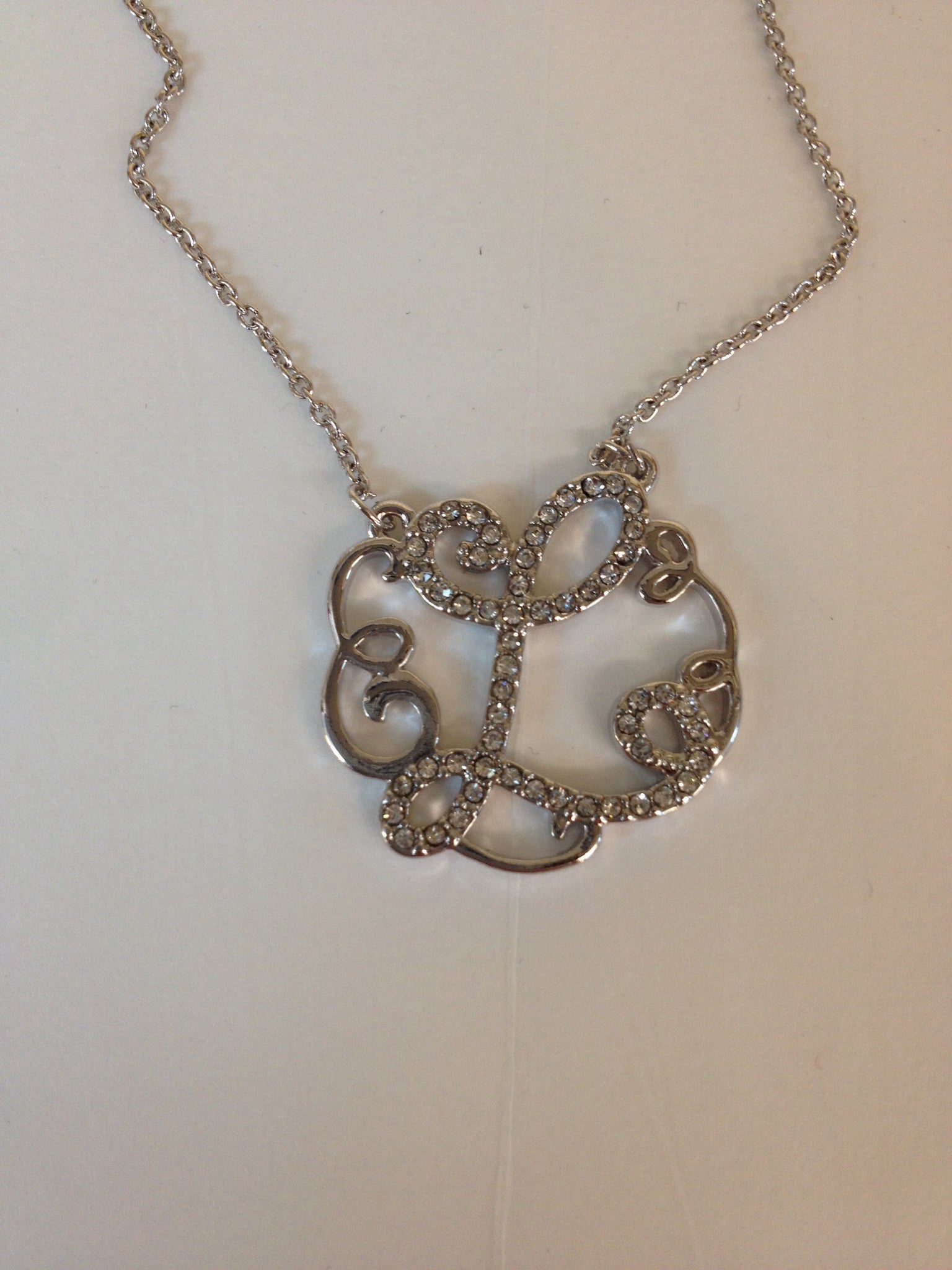 Initial diamond necklace