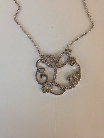 Initial diamond necklace