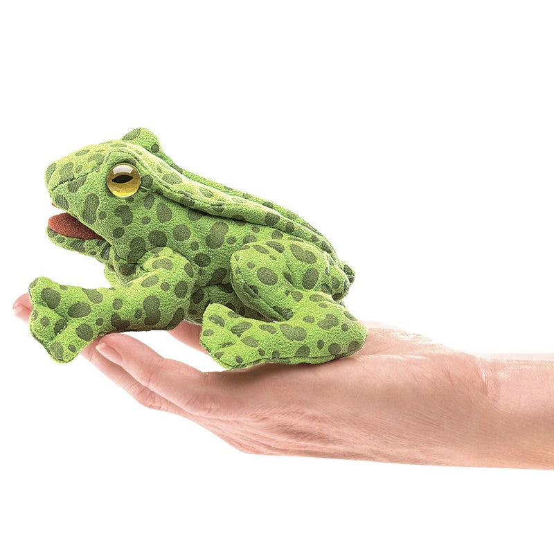 Folkmanis mini frog finger puppet