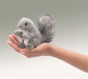 Mini Gray Squirrel finger puppet