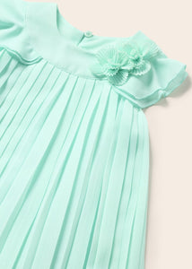 Aqua Pleated Dress