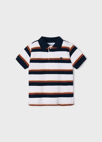 Navy/Orange Stripe Polo