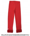 Red Ruffle Leggings