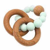 Bubble Silicone and Wood Teether-Assorted Colors
